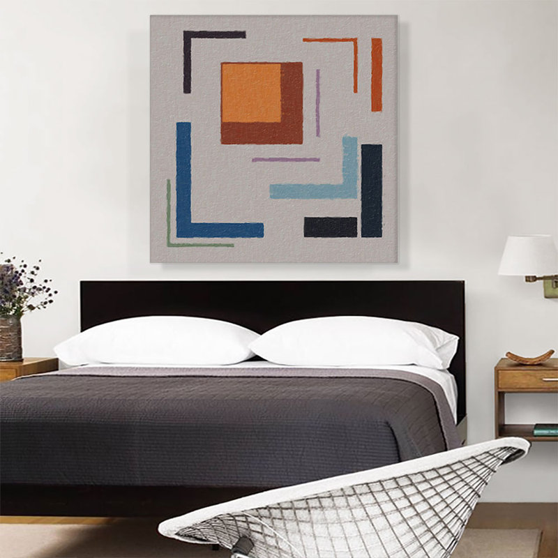 «Mid-Century Modern Barricade», reproduction d'art sur toile tendue, H 36 po x l 36 po x 1,5 po