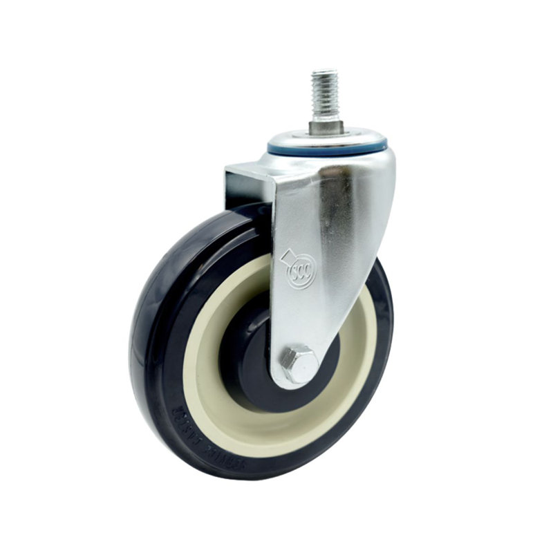 Ensemble de roulettes niveleuses légères 4 po avec roue noire de 2,8 po de diamètre