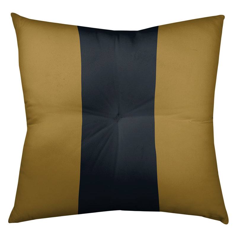  Coussin de sol touffeté, 30 po x 30 po, Doré / Noir