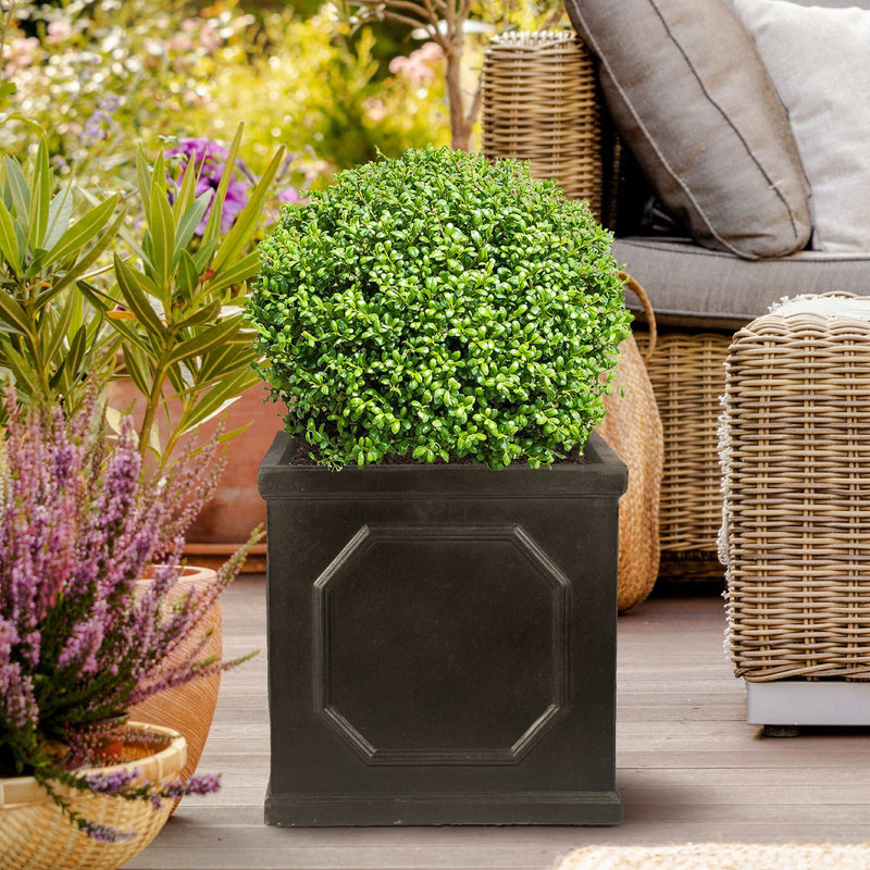 Handmade Planter Box, 45cm H x 45cm W x 45cm D, Dark Grey