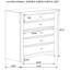 Commode de chambre à 5 tiroirs Palamino