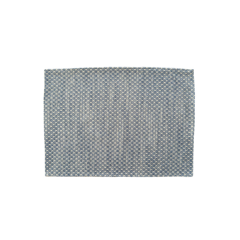 Acrylic Geometric Rectangle Placemat, Indigo Blue