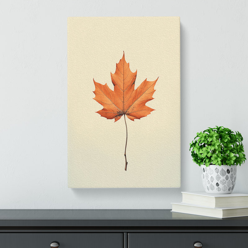 Leaf Minimalism - Wrapped Canvas, 50cm H x 35cm W x 3cm D