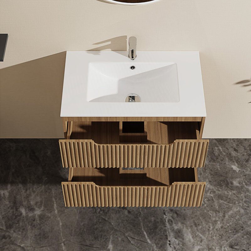 Meuble-lavabo mural moderne avec lavabo et armoire de salle de bain flottante moderne
