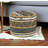 18" Black 100% Cotton Ottoman