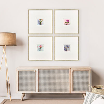 Milk Bottle Florals Framed Art