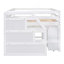 Lit mezzanine double en bois avec bureau d'écriture rétractable et 3 tiroirs, escalier de rangement et tablettes-2027147385