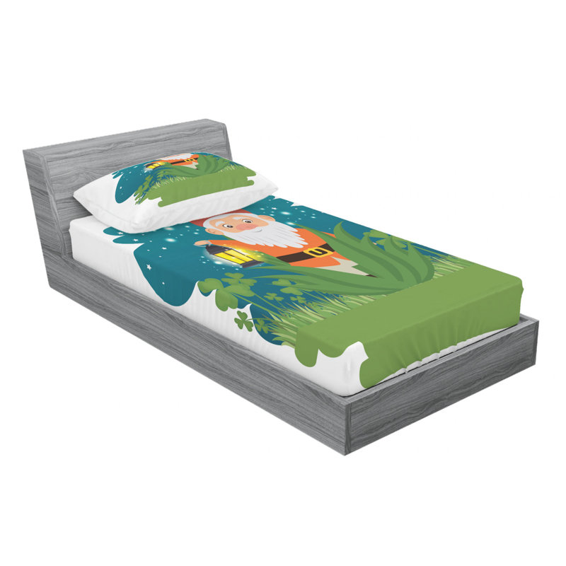 Gnome Microfiber Sheet Set, Twin Sheet Set with Fitted Sheet