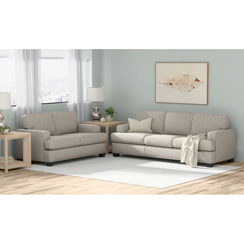 Loveseat, 35.5" H x 62" W x 35" D, Speckled Brown