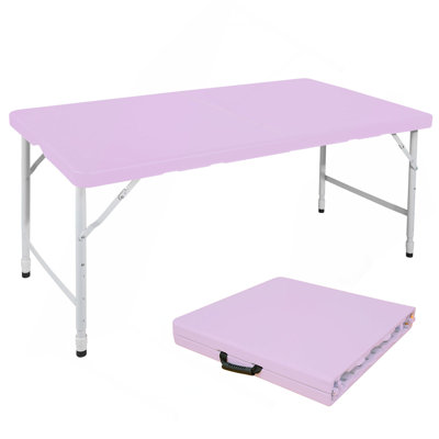 4Ft Light Portable Folding Table Indoor&Outdoor Maximum Weight 135KG Foldable Table For Camping