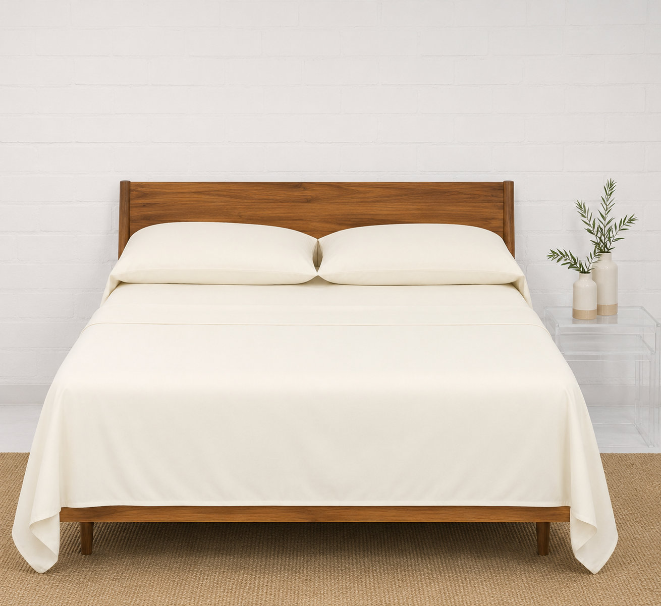 Parker Rayon From Bamboo Sheet Set, Twin, Ivory