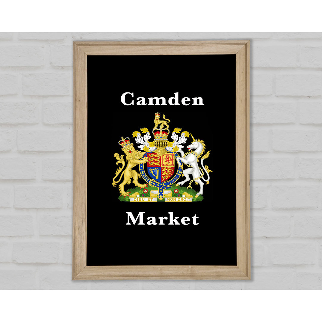 Camden Market Emblem Schilder Gerahmter Druck