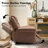 42'' Vintage Oversize Vegan Leather Rivet Power Reclining Chair with Remote Control-1394818316