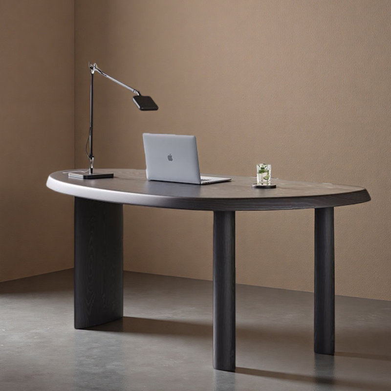 Bureau moderne en bois massif avec bordure ergonomique, H 29,5 po x l 78,7 po x P 31,5 po