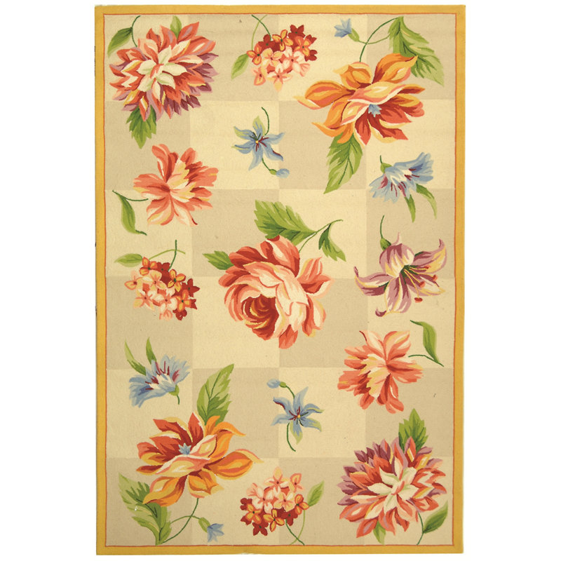Safavieh Hand Hooked Wool Pile Floral Rug | Wayfair