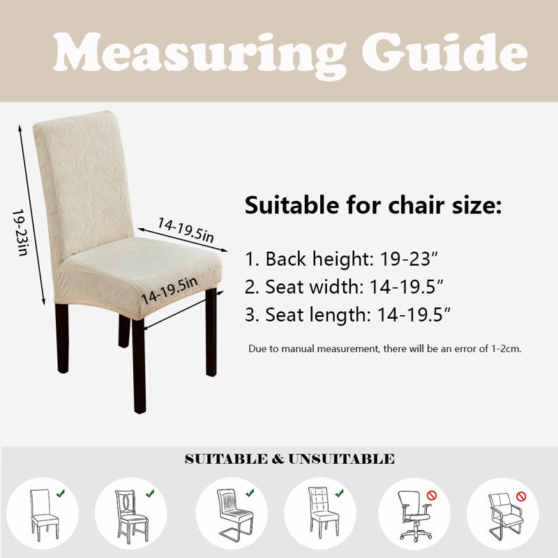 Housses de chaise de salle à manger, imperméables, extensibles, housses de chaise Parsons, ensemble de 6