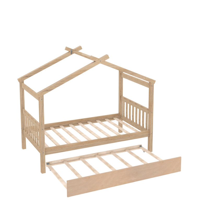 Lits simples avec lit gigogne Deivion, Naturel