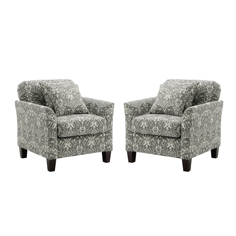Neisler Upholstered Armchair, Gray 100% Polyester