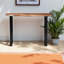 Table d'appoint rectangulaire en bois de teck avec base en métal Legrand