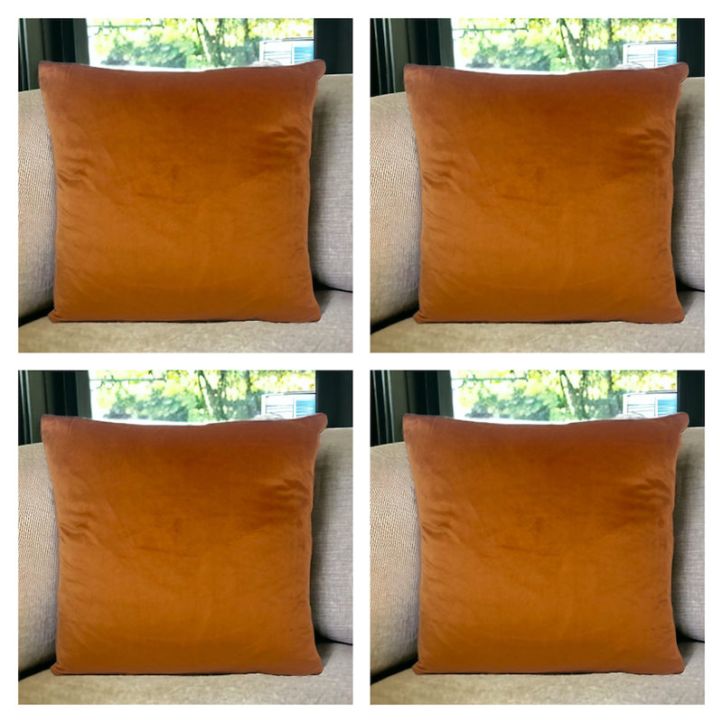 Nayelee Square Cushion Cover, Orange