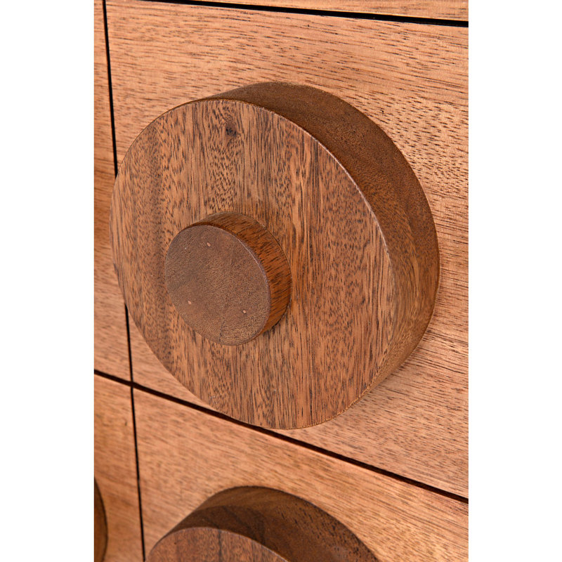 3 - Drawer Solid Wood Dresser, Dark Walnut