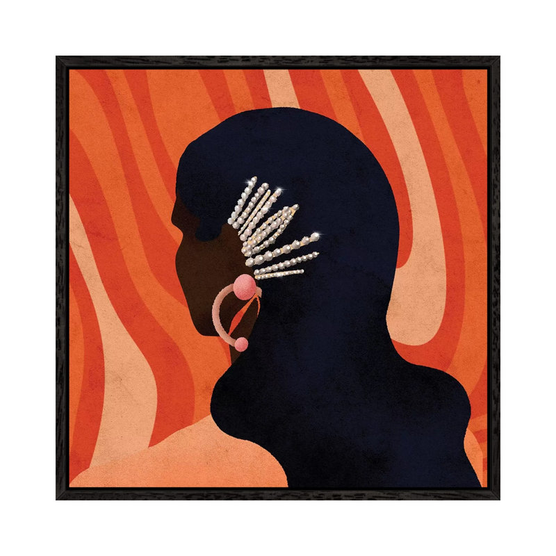 Eva by Reyna Noriega - Painting on Canvas, 66.04 cm H x 66.04 cm W, Black Framed Canvas