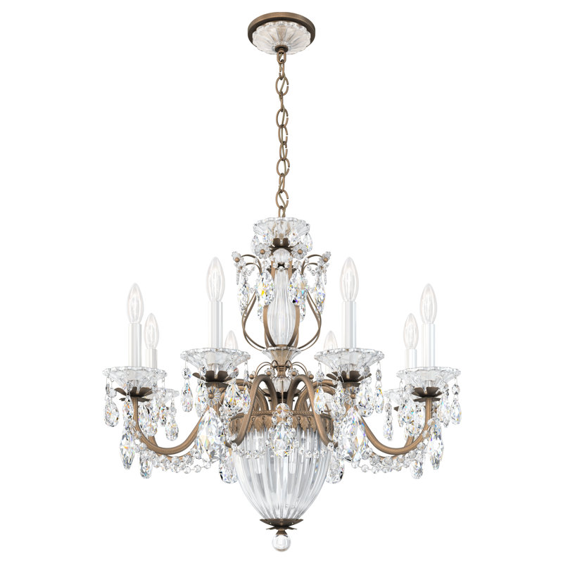 Bagatelle 11 - Light Classic / Traditional Chandelier, Etruscan Gold, Heritage Clear Crystal