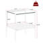 Deux tables d'appoint rectangulaires en verre trempé pour un salon fonctionnel, moderne et relaxant