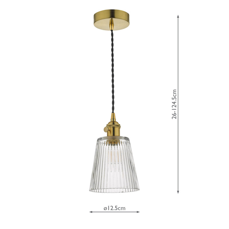 1 - Light Pendant, Natural Brass