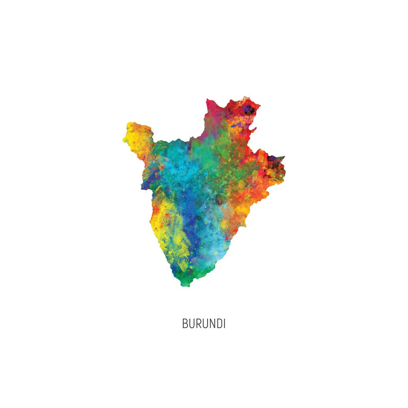 «Burundu Map» par Michael Tompsett, impression sur toile tendue, H 40 po x l 26 po x P 1,5 po