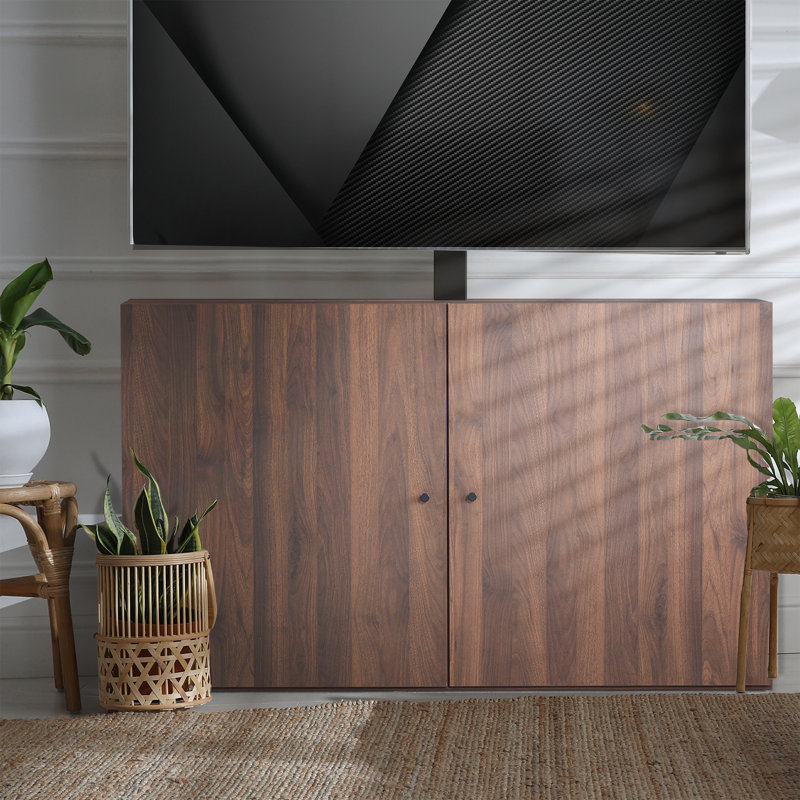 Vivo Walnut Tv Lift Cabinet