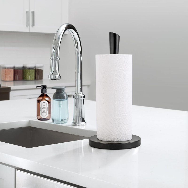 Stainless Steel Paper Towel Holder Countertop, Black