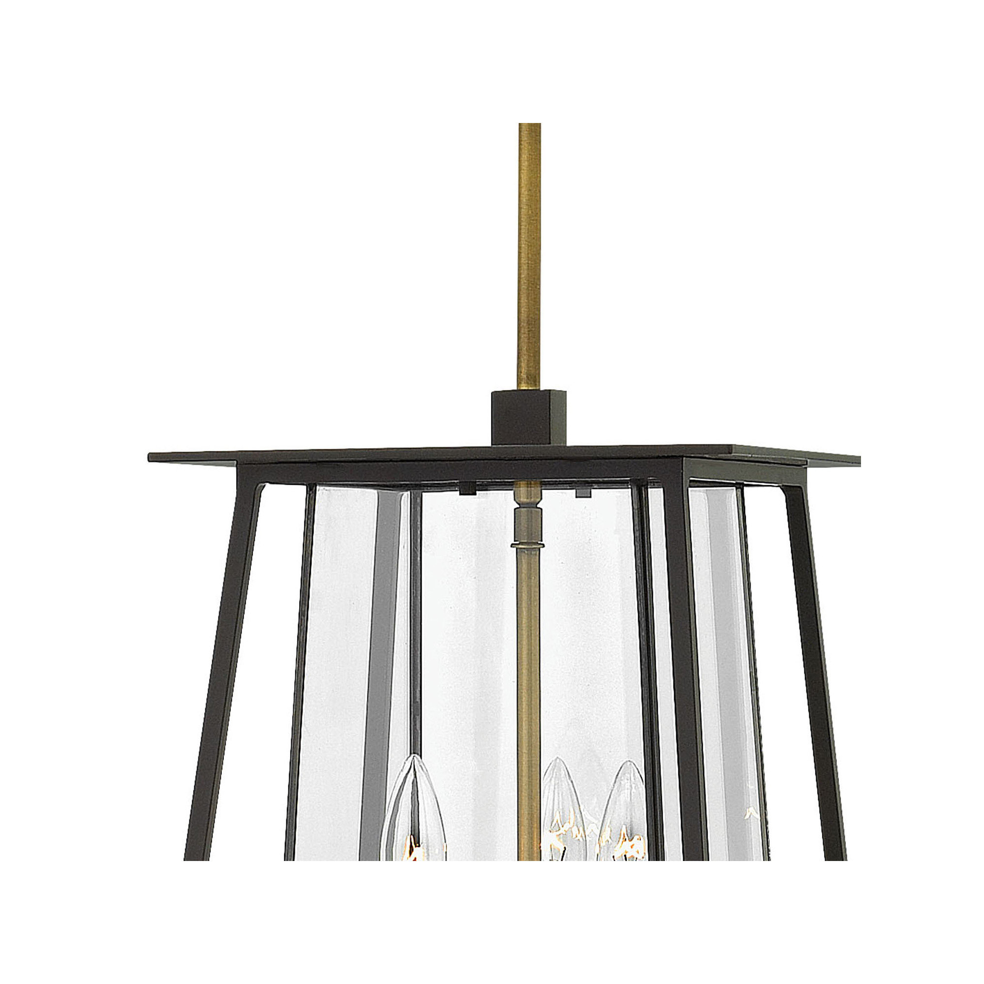 Becket Transparent Outdoor Metal Pendant, Buckeye Bronze