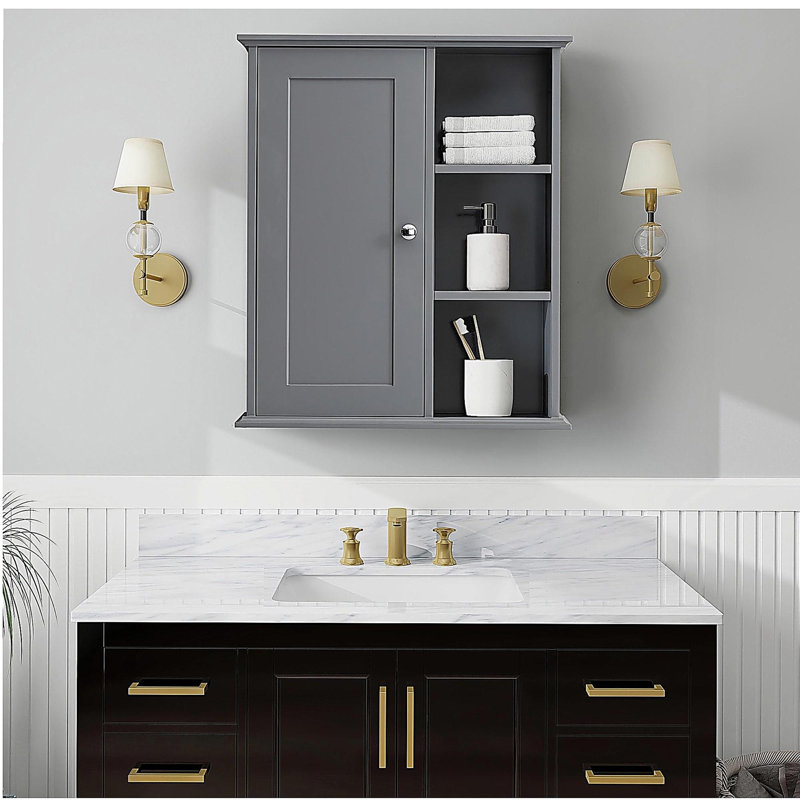 Armoire murale 23,6 po, Gris