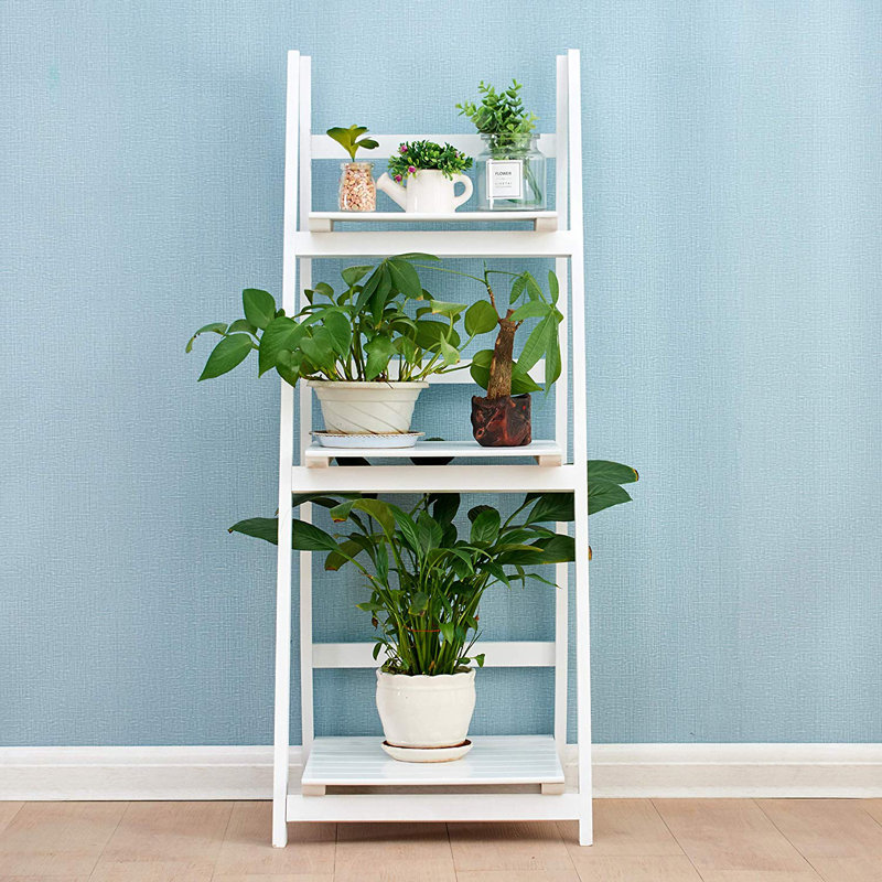 Dashiell 110cm H x 35cm W Wood Ladder Bookcase