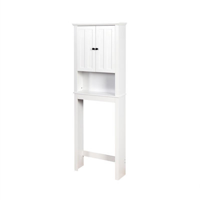 Armoire de rangement pour salle de bain en bois au-dessus de la toilette avec tablette réglable 23,62 x 7,72 x 67,32 po