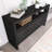 3-Door Sideboard With 3 Drawers - Modern Solid Ash Veneer MDF Sideboard-1520619054