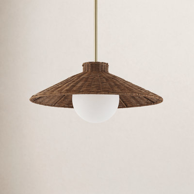 Dimmable Rattan Single Light Pendant