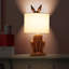 Lampe de table dorée avec interrupteur à bouton-poussoir