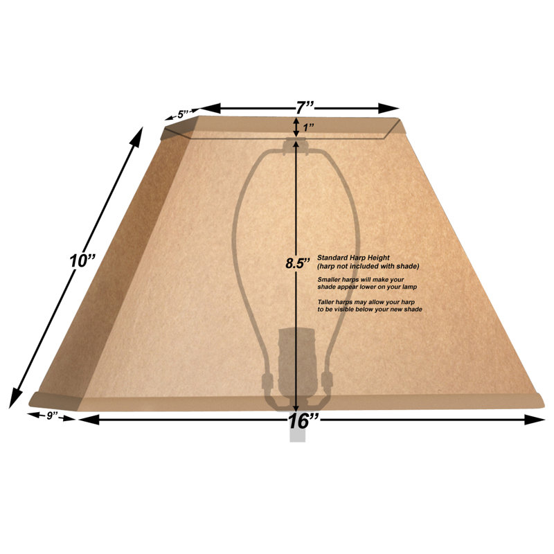 9.5'' H x 9'' W Paper Rectangle Lamp Shade