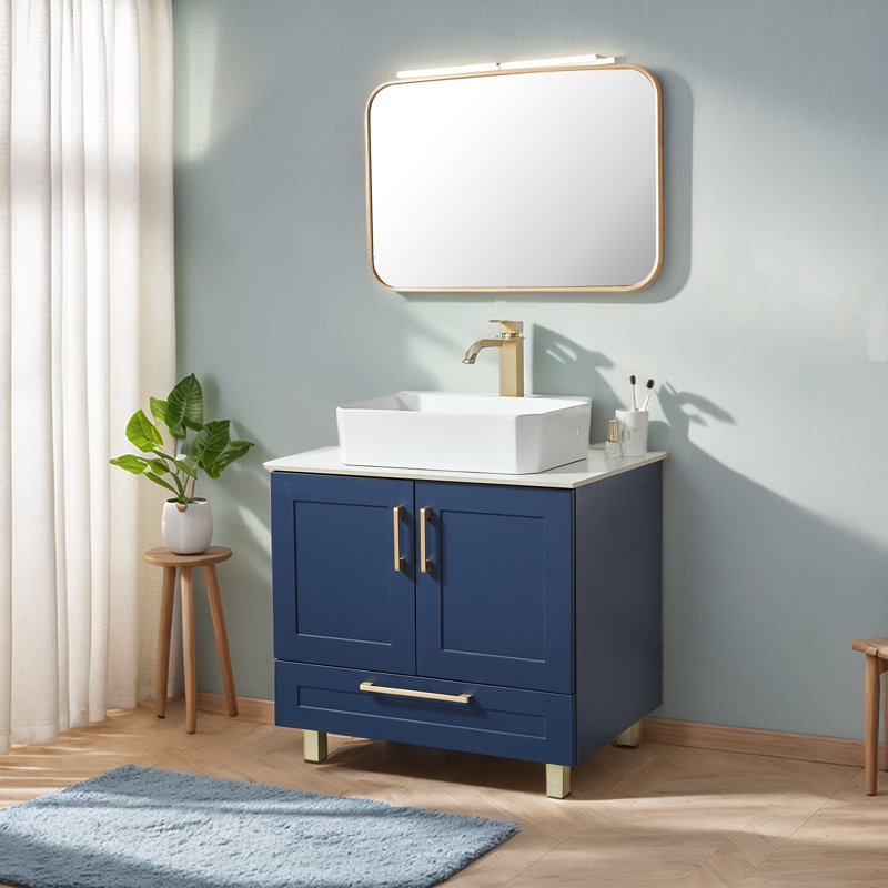 Meuble-lavabo simple 30 po avec lavabo en céramique