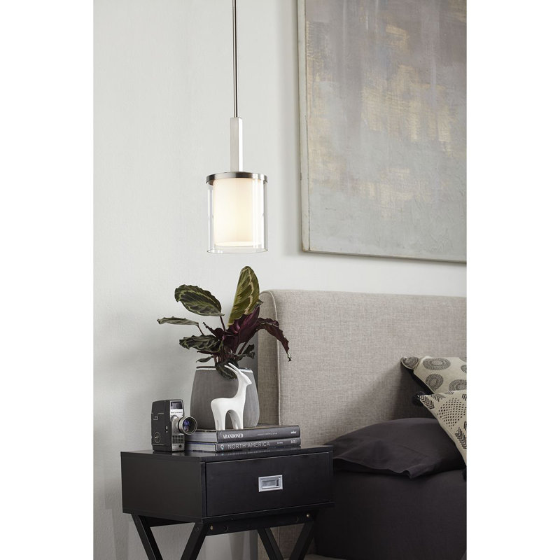 Waddells 1 - Light Single Pendant, Brushed Nickel