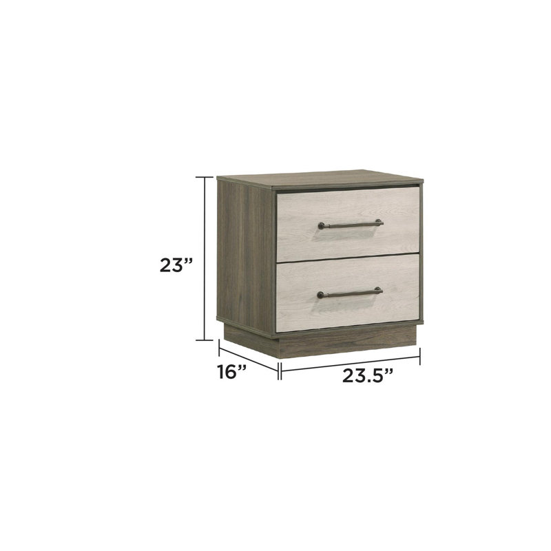 Table de chevet 2 tiroirs Gem