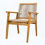 Chaises de salle à manger d'extérieur en bois d'acacia et corde en teck (ensemble de 2)