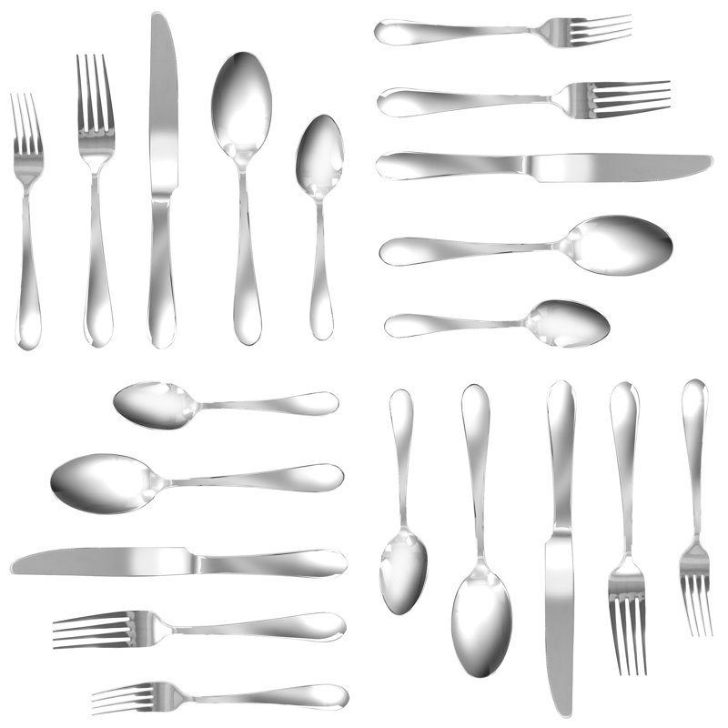 Elegant Stainless Steel 20-Piece Flatware Set
