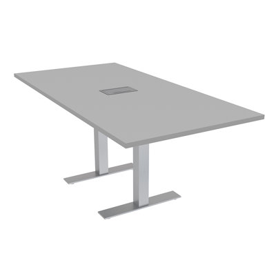Rectangle Conference Table with Metal T Base | Electrical Unit
