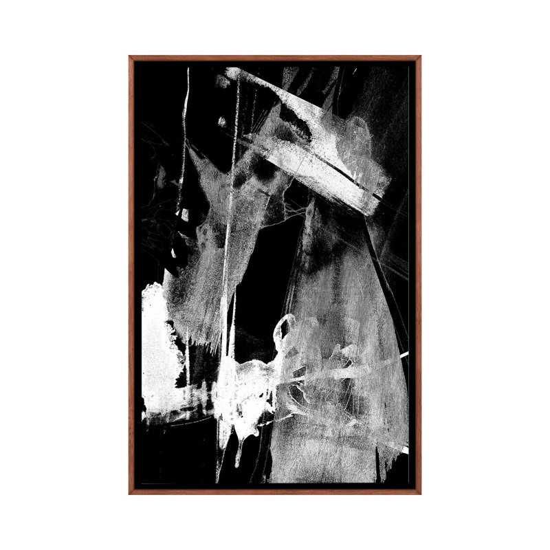 Glam & Black II - Inverted Black & White 6 Pcs., Classic Wood Floater Framed, 48" H x 32" W