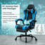 Chaise de bureau ergonomique pour joueur avec repose-pieds, soutien lombaire massant et repose-pieds rétractable-133735769