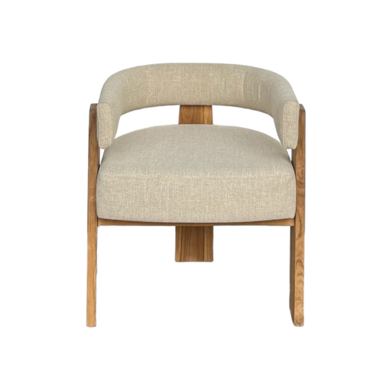 Curve Three Leg Design Wooden Legaspi, Naturel