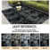 Dark gray shag area rug plush carpet